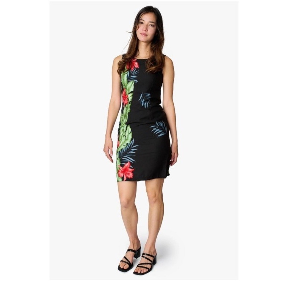 The Hawaiian Original Women Dress Size Medium Floral Sleeveless Shift Career
